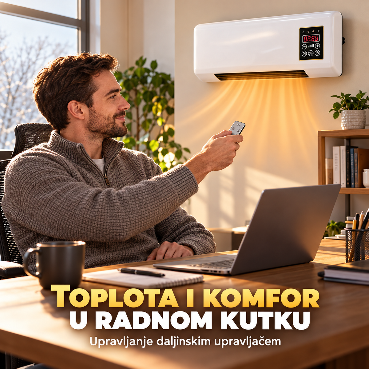 Zidna grejalica sa ventilatorom 2u1