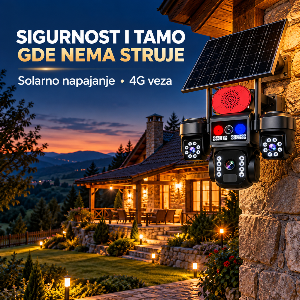 SOLARNA PTZ KAMERA SA 3 SOČIVA I 4G VEZOM