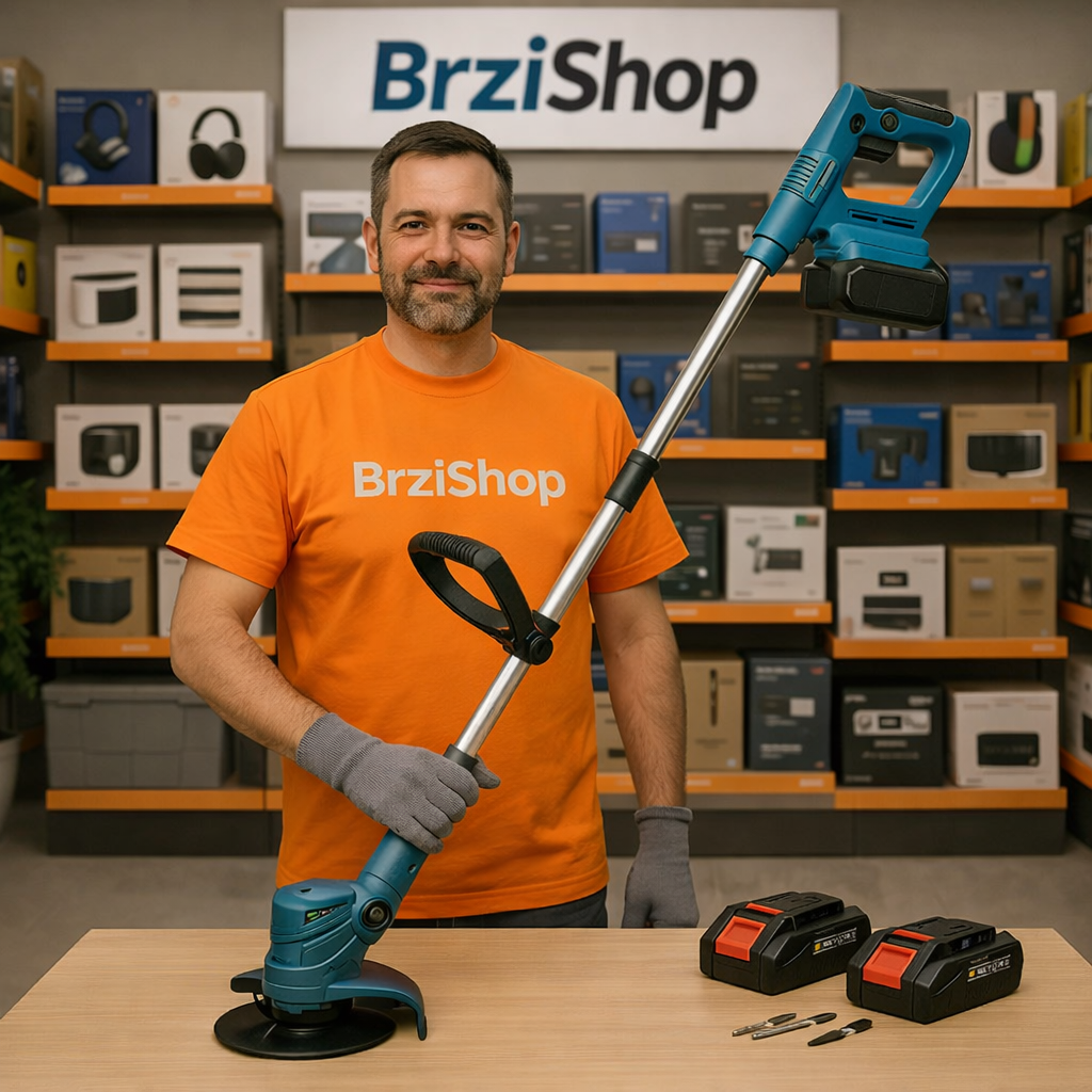 🌿  Bežični Trimer za Travu 1+1 Baterija GRATIS