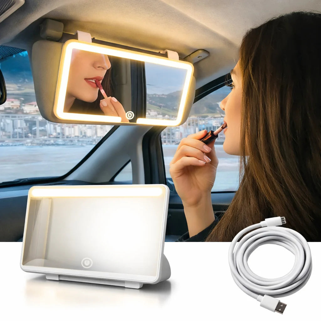 💡 GlowMirror™ LED Ogledalo za Auto