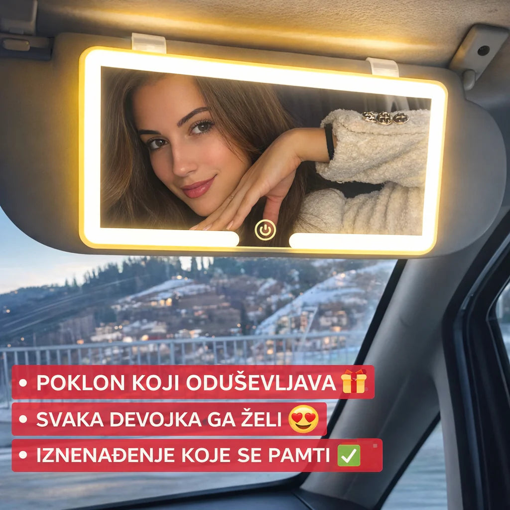 💡 GlowMirror™ LED Ogledalo za Auto