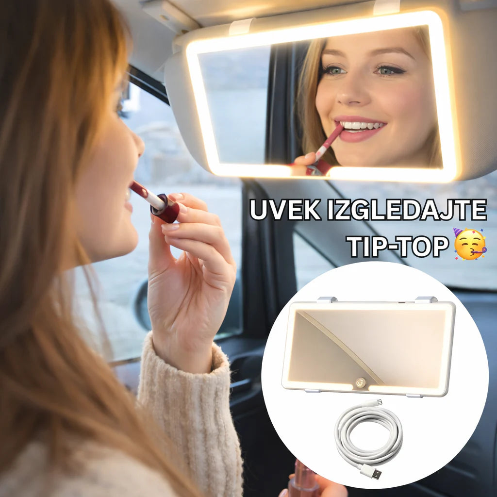 💡 GlowMirror™ LED Ogledalo za Auto