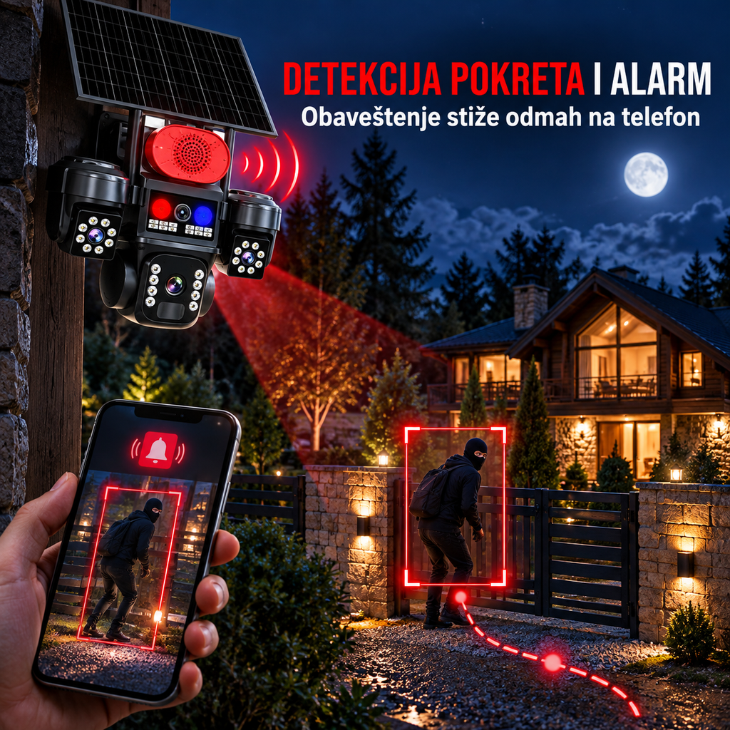 SOLARNA PTZ KAMERA SA 3 SOČIVA I 4G VEZOM