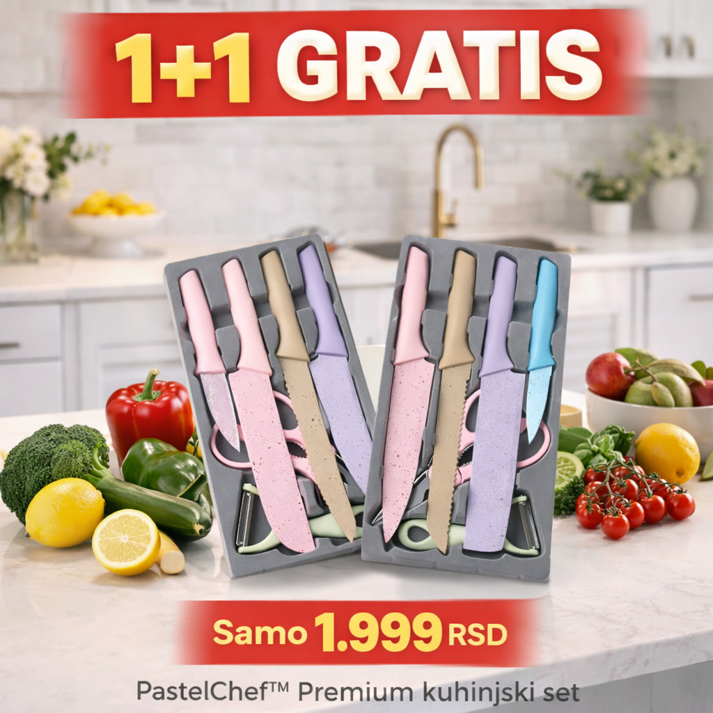 🔪 MamaPremium Set Noževa 1+1 Gratis
